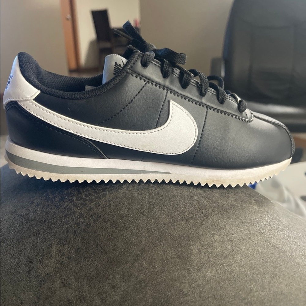 Nike Kids Black and White Cortez Sneakers